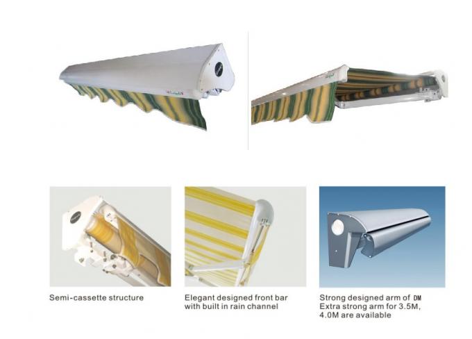 half cassette awning / aluminium semi cassette awning / heavry
