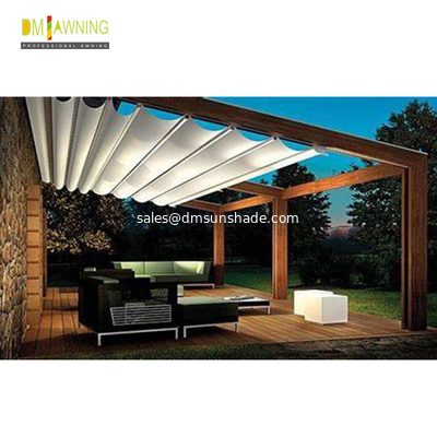 Aluminum PVC Pergola Awning Kits Sunroom Sunshade Motorised Retractable Roof