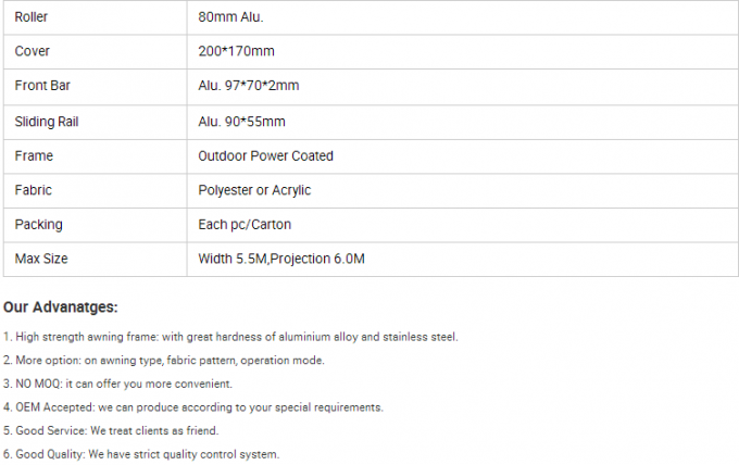 Outdoor Motorized Skylight / Sunroom Roof Retractable Awnings Conservatory Awning 0