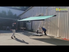 Outdoor independent support full  cassette  retractable awning