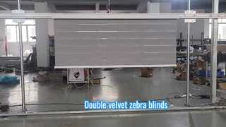 Double velvet zebra blinds