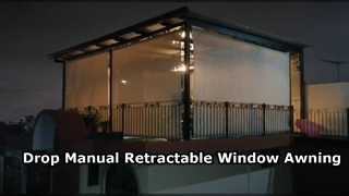 520-1A Drop Manual Retractable Window Awning