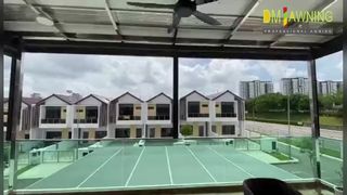 Electric windproof roller blinds