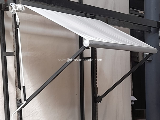 Outdoor Motorized Window Sunshade Drop Arm Retractable Awnings