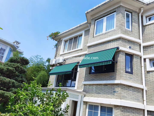 Outdoor Motorized Window Sunshade Drop Arm Retractable Awnings