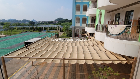 Outdoor&indoor Motorized Wave Sliding Awning Shade Sail