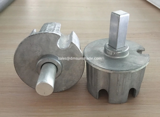 Window Sunshade Retractable Awning Parts Roller Blinds Accessories 70mm Aluminum Square/ Round Reel Plug