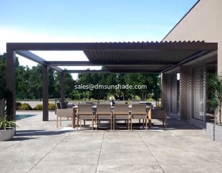 Outdoor patio intelligent retractalbe aluminum blade pergola