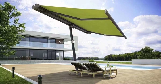 Outdoor independent support full  cassette  retractable awning