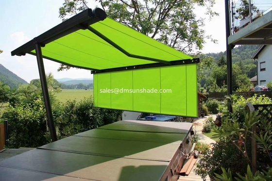 Outdoor independent support full  cassette  retractable awning