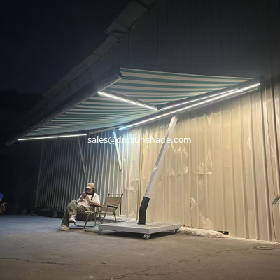 Outdoor independent support full  cassette  retractable awning