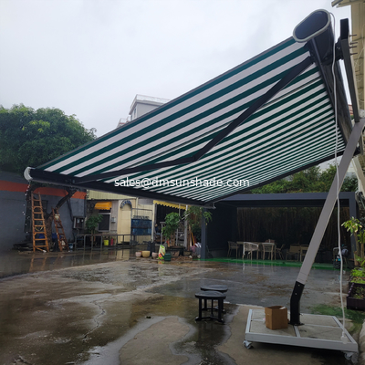 Outdoor independent support full  cassette  retractable awning