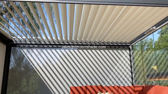 Outdoor Garden Terrace Gazebo Popular Motorized Aluminum Blinds Pergola