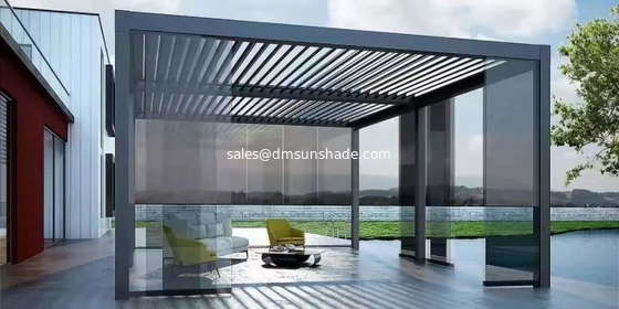 Outdoor Garden Terrace Gazebo Popular Motorized Aluminum Blinds Pergola