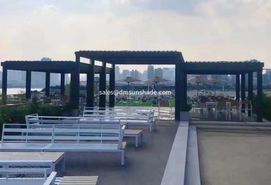 Outdoor Garden Terrace Gazebo Popular Motorized Aluminum Blinds Pergola