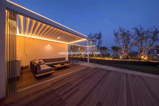 Outdoor Garden Terrace Gazebo Popular Motorized Aluminum Blinds Pergola