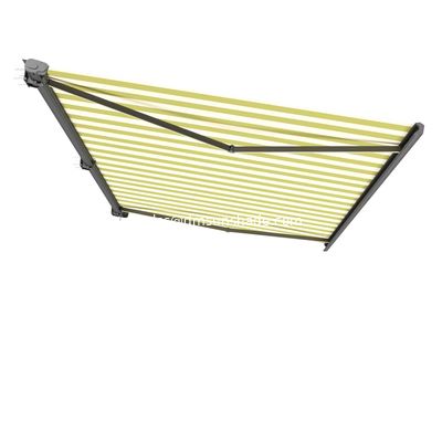 Outdoor Luxury Full Cassette Retractable Awning With Motor and LED Light Customize Awnings