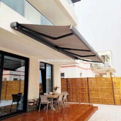 Heavy Duty Full Cassette Awning Outdoor Custom Retractable Motorized Folding Arm Awning Cover