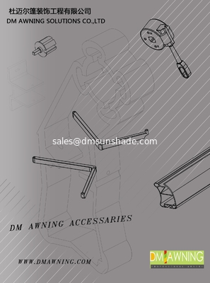 Outdoor Retractable Awning Hardware Aluminium Retractable Awning Arms