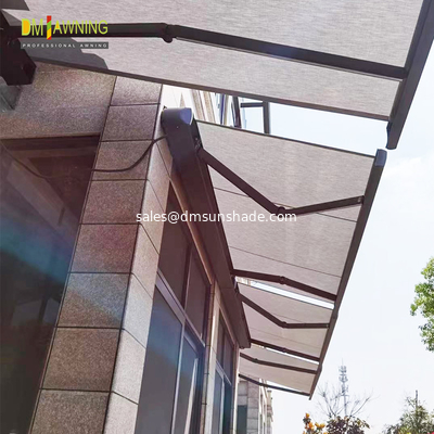 retractable awning fold arm full cassette awning LED aluminum frame awning