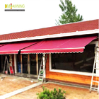 Outdoor aluminum card type retractable awning for patio, patio, shop, hotel awning