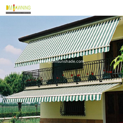 Large size retractable aluminum patio awning, commercial awning waterproof sun protection