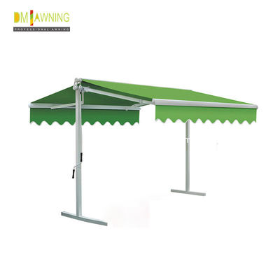 Free Standing Double Sides Balcony Retractable Awning for Sunshade/wind