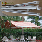 Free Stand Double Side Waterproof Retractable Awning Hand Control Outdoor Retractable Awnings