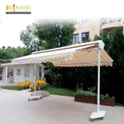Free Standing Double Sides Balcony Retractable Awning for Sunshade/wind