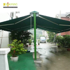 Open air double sided independent awning, garden awning, restaurant retractable awning