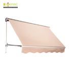 Patio Waterproof Windproof UV resistence Aluminium retractable Awning with drop arm
