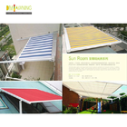 Conservatory Patio Retractable Roof Awning / Free Standing Balcony Roof Retractable Awning