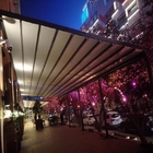 Top quality waterproof and sunshade aluminum frame PVC pergola with LED
