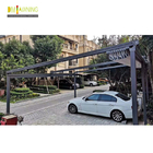 Retractable Outdoor Pergola Awning Kits Aluminum PVC Sail Pergola Automatic Roof