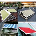 Motorized skylight/roof sunshade retractable awnings