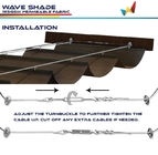 Sun Shade Wave Roof Ceiling Awning,Used Shade Fabric For Pergola Cover