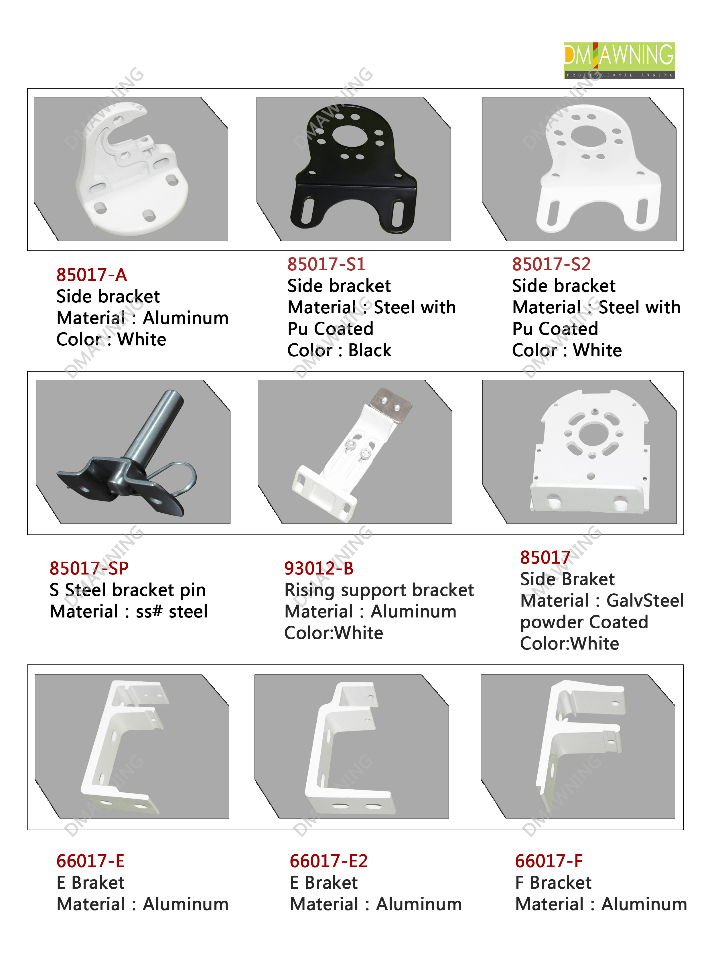 China Wholesale Awning part bracket, wall bracket, ceil for sunshade