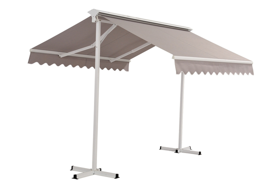 Retractable awning double sided outdoor independent awning