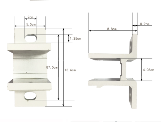 U-Shaped White & Black Awning Bracketfor Retractable Awning - Replacement Parts