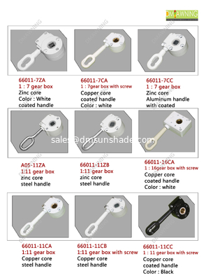 Awning arms, retractable arms for awnings, awning conponents,awning manual gear box ;awning crank ,zipper tract system