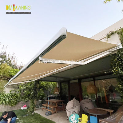 Large size retractable aluminum patio awning, commercial awning waterproof sun protection