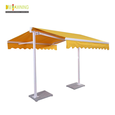 Free Standing Double Sides Balcony Retractable Awning for Sunshade/wind