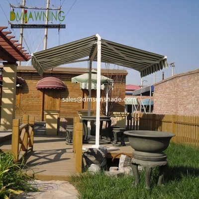 Open air double sided independent awning, garden awning, restaurant retractable awning