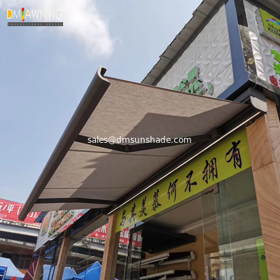Outdoor Motorized Waterproof Retractable Awning Canopy Full Cassette Awning