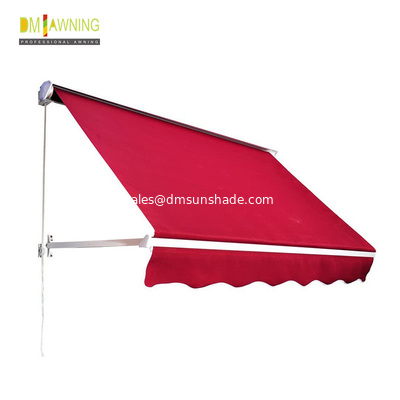 Patio Waterproof Windproof UV Resistence Aluminium Retractable Awning With Drop Arm