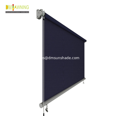 Vertical Window Retractable Awning Remote Courtyard Rolling Curtains