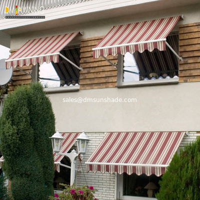 Outdoor Aluminium Remote Control Patio Awning Heavy Duty Drop Arm Window Awnings