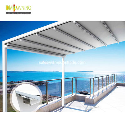 PVC Motorized Louvered Pergola Roof Sunshade Aluminum Patio Covers