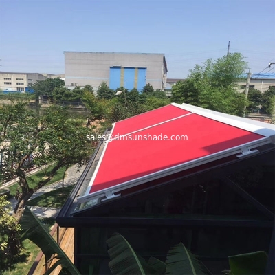 Waterproof Balcony Retractable Roof Awning Remote Motor Control Aluminium Retractable Awning